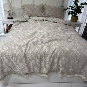 Luxury Hotel Home 100% Linen 100TC Waterproof Breathable Bedding Sets Custom 5 Pcs 1 Duvet Cover 1 <b>Flat</b> 1 Fitted Sheet 2 <b>Pillow</b> - Product Image 1