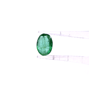Émeraude ovale naturelle du Zambie 1,40 ct, pierre précieuse naturelle à facettes, prête à l'emploi pour la création de bijoux - Product Image 3