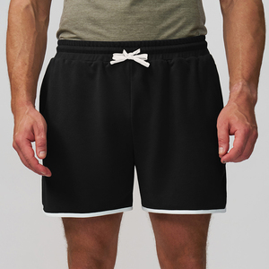 Shorts de sport pour homme PASUXI, couleur unie, respirant, en coton, taille mi-haute, avec cordon de serrage, légers, pour la course à pied et la remise en forme - Product Image 5