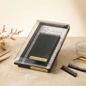 ขนตาปลอม PBT แบบแบน สีดำด้าน ดีไซน์น้ำหนักเบา งอน B/C/D สำหรับมืออาชีพ - Product Image 1