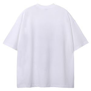 เสื้อยืดคอกลมพิมพ์ลายฮิปฮอปทรงหลวมสำหรับผู้ชายไซส์ใหญ่ ระบายอากาศได้ดี ผลิตจากผ้าฝ้าย 100% ขายส่ง - Product Image 4