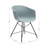 Chaise de salle à manger ergonomique moderne en plastique avec base en fil métallique pour bureau à domicile