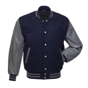 Vestes varsity d'hiver pour hommes à prix de gros, manches en cuir, style Letterman - Product Image 5
