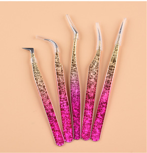 Pince à épiler populaire en acier inoxydable pour maquillage, outils d'extension de cils pour filles, pointe fine, longueur 10 mm - Product Image 3