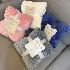 Wholesale Coral Fleece <b>Throw</b> Blanket Soft Warm Flannel Blanket for <b>Bed</b> Sofa Office Air Conditioning Custom OEM ODM - Product Image 4