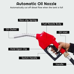 Set Distributore di Carburante Portatile da 50 Galloni per Veicoli in Nero e Grigio - Product Image 2