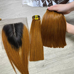Extensiones de Cabello Humano Virgen Vietnamita de Primera Calidad, Color Degradado, Liso, con Cierre, Super Doble Trama, Envío Rápido - Product Image 5