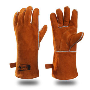 Guantes Resistentes de Cuero Vacuno con Pantalla Táctil, Cómodos para Trabajo al Aire Libre, Jardinería y Soldadura - Product Image 1
