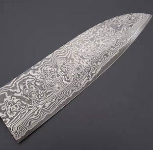 Cuchillo de Chef de Acero de Damasco, Forjado a Mano, Mango de Madera, Moderno, Ambidiestro, Cuchillo de Cocina Personalizado, Hoja de Prestigio Hecha a Mano, Acabado Cepillado - Product Image 2