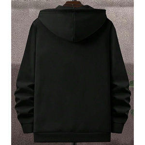 Hot sale good quality Customizable oversized unisex full face <b>zip</b> hoodies blank cotton casual full zipup hoodie - Product Image 3