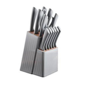 Couteaux de cuisine en acier inoxydable de haute qualité, vente en gros d'usine, ensemble de 15 pièces, choix cadeau, manches ergonomiques, couteau de chef, OEM - Product Image 2
