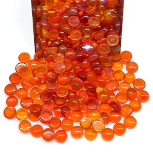 โอปอลสีส้มธรรมชาติ ขนาด 5 มม. รูปทรงกลมแบบคาโบชอง หินสีส้ม พลอยหลวม ขายส่งราคาถูก จำนวนมาก สำหรับทำเครื่องประดับ พลอยโอปอล - Product Image 4