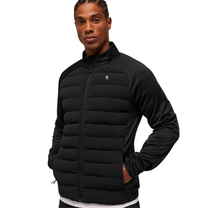 Chaqueta Híbrida Acolchada Negra para Hombre, Corte Ajustado, Ligera, Deportiva, para Entrenamiento de Invierno, Informal, para Actividades al Aire Libre - Product Image 4