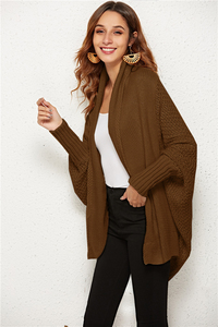Cardigan en tricot texturé pour femme, confortable, chaud, décontracté, à manches longues, vêtement d'extérieur tendance pour la saison automne-hiver - Product Image 6