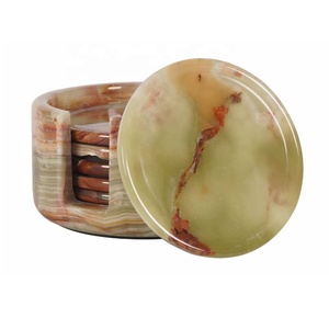 Posavasos de mármol modernos de alta calidad, juego de 6 posavasos de piedra para soporte de bebidas, juego de posavasos de mármol para café, té y mesa de cocina - Product Image 5
