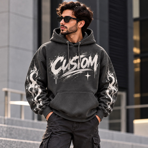 Fabricante de Sudaderas con Estampado DTF Personalizado, Sudaderas Extra Grandes al por Mayor, Marca Privada, Ropa OEM ODM - Product Image 6