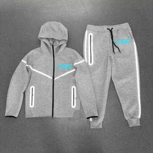 Conjunto Deportivo Informal para Hombre de Alta Calidad, con Logotipo Personalizado, Reflectante, de Algodón, Resistente al Viento, Transpirable, con Capucha y Cremallera - Product Image 1