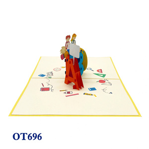 Meilleure Vente Carte Pop-Up Rentrée Scolaire Motif ABC pour Conception Personnalisée Artisanat en Papier Vente en Gros Vietnam pour Cadeau de Noël - Product Image 3