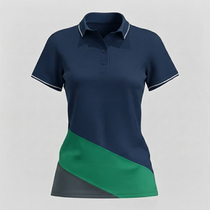 Service OEM, haute qualité, faible MOQ, style streetwear, polo décontracté pour femmes à manches courtes, couleur unie, prix de gros - Product Image 1