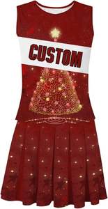 Uniformes de cheerleading pour jeunes, sur mesure, sublimés, avec strass, costume de cheerleader pour fille - Product Image 2