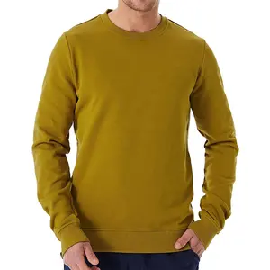 Winter Warm Sweat Shirts Men's Lightweight Cotton Streetwear Style Slim Fit Crewneck Sweatshirt