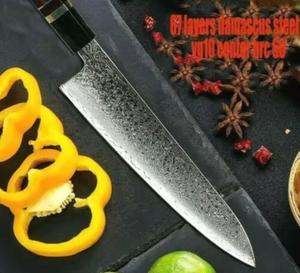 Handmade Damascus Steel Chef <b>Knife</b> <b>Sharp</b> Blade Wood Handle Non-Stick Coating Dishwasher Safe for Daily Kitchen Use - Product Image 6