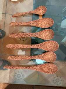 Cuchara de servir moderna vietnamita de madera de coco, ecológica, de mango corto, natural, tamaño personalizable - Product Image 6