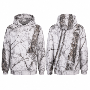 Sweat à capuche camouflage MEGAMAPLE pour homme, manches longues, en polyester anti-humidité, tenue de chasse, style été, avec logo frontal - Product Image 1