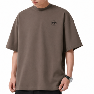 Premium 280 GSM Heavyweight 100% Combed Cotton T Shirt Custom Logo OEM ODM Manufacturer Blank New Arrival Men <b>Tee</b> - Product Image 5