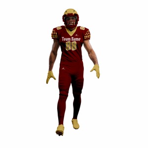Low MOQ Reversible American Football Jersey Full Sublimation 100% Polyester Mesh Fabric Men Adults Sports Team Uniform Slim Fit - Product Image 6