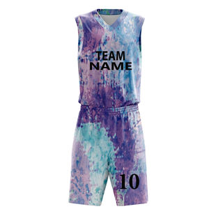 Uniforme de Baloncesto Reversible Personalizable Unisex, 100% Poliéster, con Apliques Impresos, Transpirable, Tallas Grandes - Product Image 1