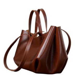 Bolso Tote de Cuero Genuino para Mujer, Bolso de Hombro con Textura Granulada, Bolso Bandolera con Cierre de Cremallera, para Uso Diario y Viajes, Peso del Tejido 80g, Personalizable - Product Image 2