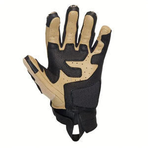 Gants de moto unisexes haut de gamme en cuir noir avec grip antidérapant et sangle de poignet réglable pour la conduite en toutes saisons - Product Image 4