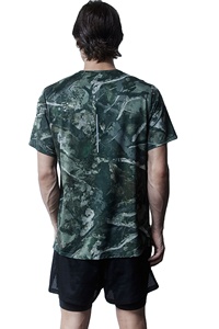 เสื้อยืดคอกลมแขนครึ่งแขนระบายสำหรับผู้ชายคอลเลกชั่นผ้าระบายอากาศได้ดีโลโก้ตามสั่ง - Product Image 2