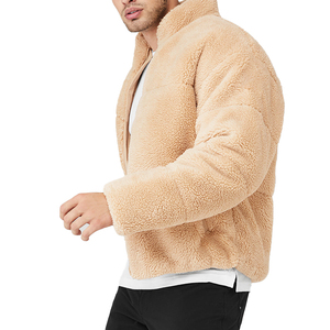 Wholesale Custom Heavy Winter <b>Men</b> Jacket Fashion Polyester Lining Sustainable <b>Fleece</b> <b>Sherpa</b> Jacket For <b>Men</b> Hole Sale Price - Product Image 2