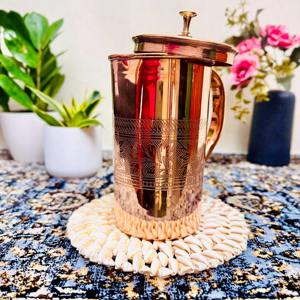 Jarra de Diseño Minimalista con Acabado en Cobre, Ideal para la Cena Familiar Diaria y Almacenamiento de Agua Saludable, de la India - Product Image 2