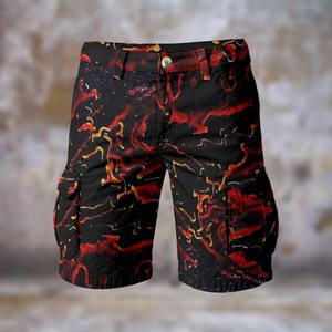 Men's Sublimation <b>Cargo</b> <b>Shorts</b> Multiple Pockets Breathable <b>Lightweight</b> Mid Waist Drawstring Closure Summer Streetwear 100% - Product Image 6
