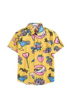 เสื้อฮาวายสำหรับผู้หญิง ลายดอกไม้ สำหรับฤดูร้อน ชายหาด แขนสั้น ติดกระดุม ผ้าเรยอน แห้งเร็ว เป็นมิตรกับสิ่งแวดล้อม - Product Image 4
