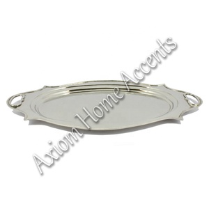 Axiom Home Accents' Handcrafted Brass <b>Tray</b> Polished Finish for Christmas <b>Dinner</b> Serving Home Use Beautiful Decorative Metal - Product Image 3