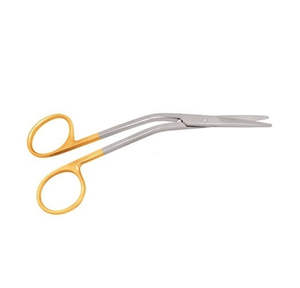Tijeras Dorsales Angulares de 16 cm para Cirugía, Acero Inoxidable, Mango Dorado, Manuales, para Cirugía Nasal, Certificación CE Clase I - Product Image 2