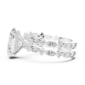 Shineora Jewels Grande bague en pierre accrocheuse pour filles Bague en diamant en argent 925 - Product Image 6