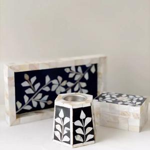 Luxury Mother of Pearl and Red Resin Bakhoor Burner with Matching Tray and <b>Box</b> Incense Holder Set for Home, <b>Ramadan</b>,<b>Gifting</b> - Product Image 2