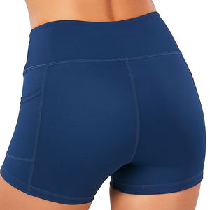 Pantalones Cortos Deportivos de Cintura Alta para Mujer, de Alta Calidad, Sólidos, para Correr al Aire Libre, Entrenamiento, Yoga, Estilo Fitness - Product Image 1