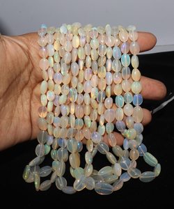 Natural Ethiopian Welo <b>Opal</b> Smooth Oval Shape Beads Flashy Fire <b>Opal</b> Gemstone Beads 16 Inch Natural <b>Opal</b> Beads Jewelry Making - Product Image 1