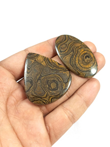 Cabochon de stromatolite naturel en gros, cabochon de stromatolite en vrac pour bijoux, cabochon pour la fabrication de pendentifs et bagues en argent - Product Image 2