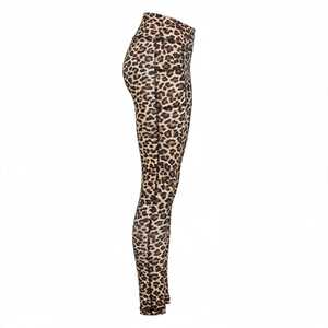 Leggings de Cintura Alta con Estampado de Leopardo para Mujer, Largos, con Bolsillos, Casuales, Elásticos, Cómodos, de Spandex/Nailon de Alta Calidad, 220g - Product Image 2