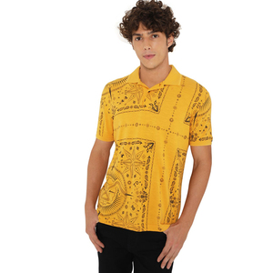 2022 Customized Men's V-Neck for Polo Shirts <b>Classic</b> Print Pattern 100% Cotton Casual Wear Short Summer Golf Fit Anti-Pilling - Product Image 1