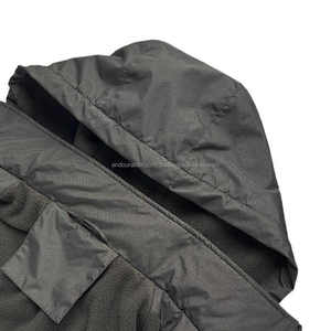 Chaqueta con capucha y cuello alto de algodón 100% personalizada con cremallera completa para montar al aire libre para invierno para deportes de invierno - Product Image 3
