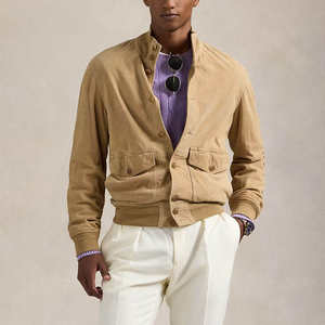 Chaqueta de Cuero de Gamuza para Hombre, Directamente de Fábrica, Transpirable, con Forro Interior de Lana Gruesa, Estilo Vaquero - Product Image 5