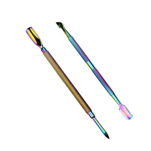 Espátulas de acero inoxidable de doble función para empujar cutículas y remover esmalte de uñas 2026, hechas en Pakistán - Product Image 2